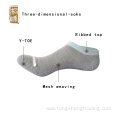 Breathable cotton three-dimensional-sneaker-socks for men